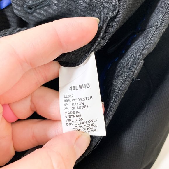 Kenneth Cole Reaction tuxedo black dress pants 40 x 46 - Picture 6 of 7